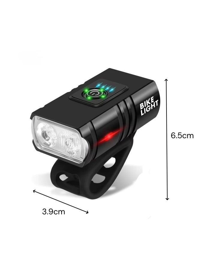 oldlaiben Bicycle Light, Rechargeable Bicycle Lights Set Super IPX5 Waterproof Bike Lights for Night Riding/Cycling Safety,Easy to Install for Men Women Road Mountain Cycling (Black)  - Image 2