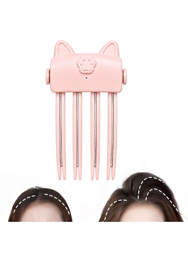 Heated Root Volumizer Clip, Hair Crown Lifting Styler Booster (pink) | 2-Temperature Control Hair Volume Tool for Fine & Thick Hair, Portable Type-C Rechargeable Styling Clip for Women - Image 1