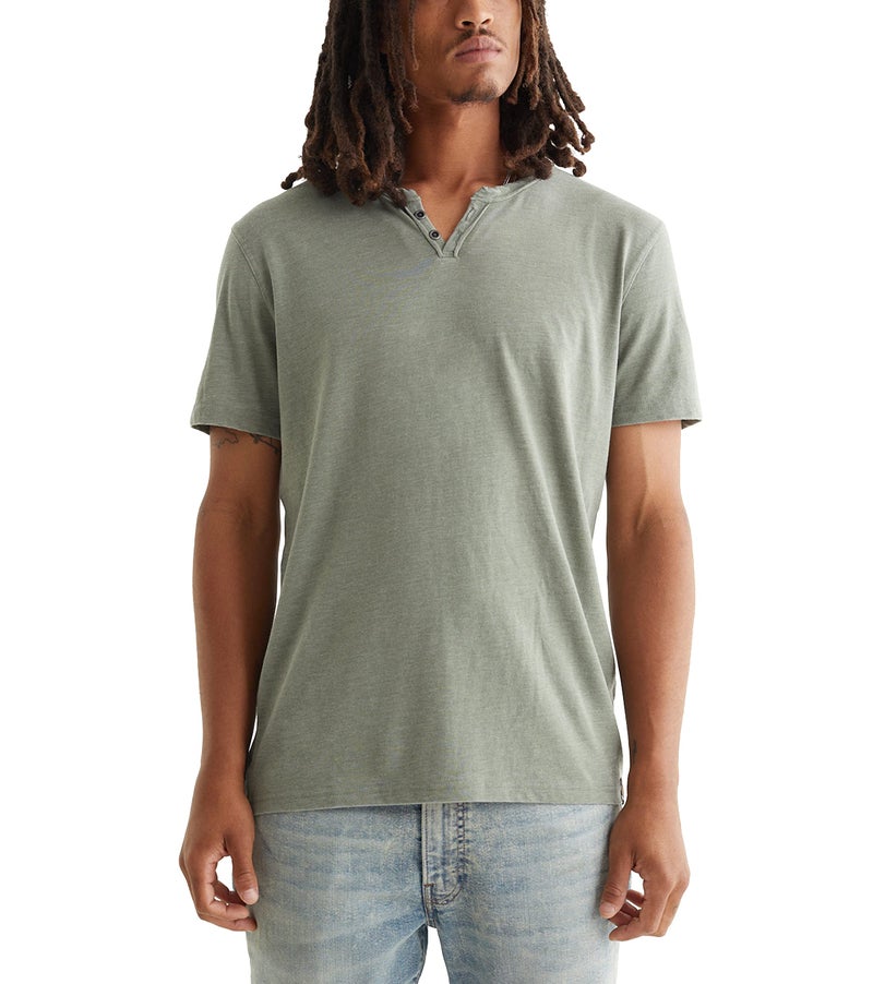 Lucky Brand mens Venice Burnout Notch Neck Tee T Shirt, Laurel Wreath, Large US - Image 1