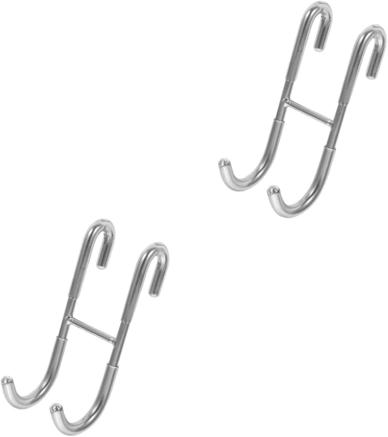 Stainless Steel Shower Door Hook 2 Pack Over Door Towel Robe Hanger Bathroom Space Saver - Image 2