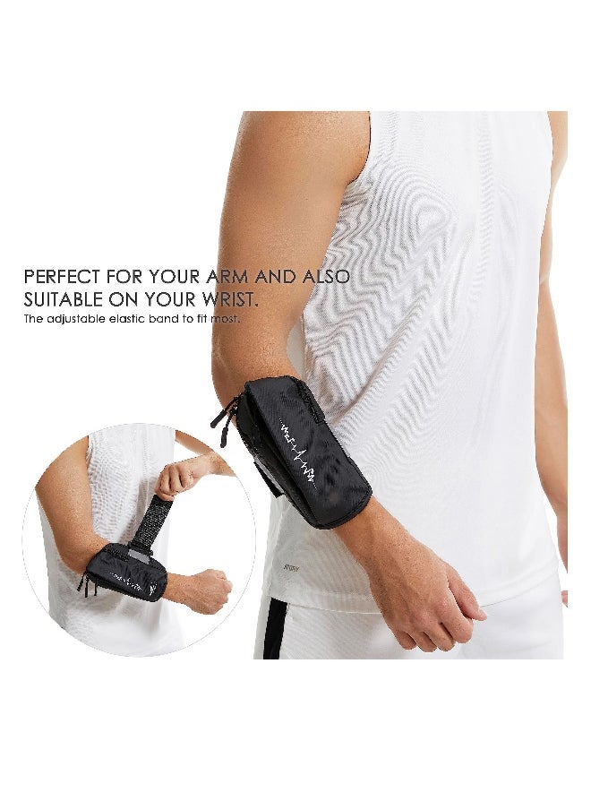 Generic - Universal Sports Armband Comfort Running Armband and Wristband Cell Phone Holder for Exercise Workout, Compatible with iPhone 14/Plus/Pro/13/12/11 Samsung Galaxy All Phones, Adjustable (Black) - Image 1
