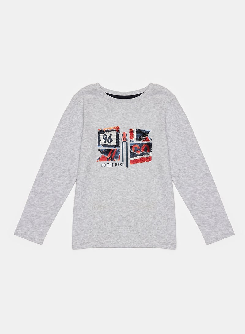 Okaidi Grey T-Shirt for Boys - Image 1