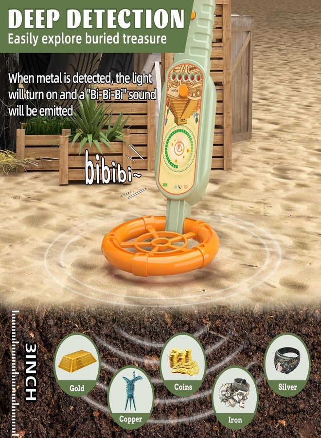 KOALA DIARY Children's Metal Detector kit-Outdoor Explorer Kit with Metal Detector, Magnifying Glass, Shovel, Whistle & Compass, Educational Nature Gift for Curious Kids (Ages 3+) - Image 3