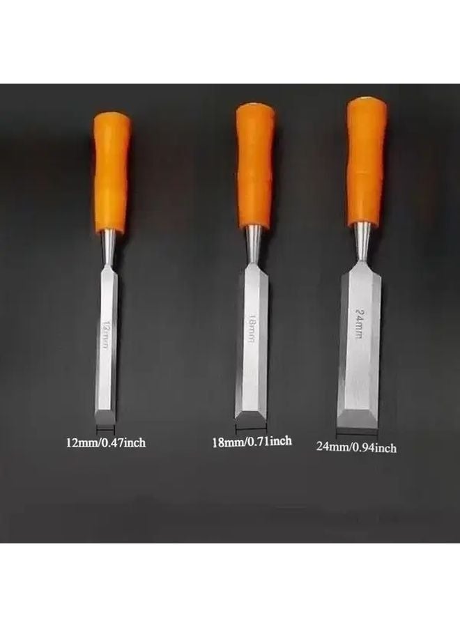 High Carbon Steel Wood Chisels Set Of 4 Professional Woodworking Tools Durable Construction - Image 5
