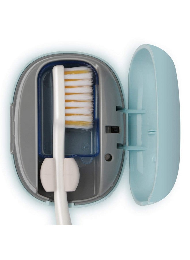 newway Mini Toothbrush Sterilizer Cover Rechargeable Travel Toothbrush Case With Holder For Houshold And Traving Or Business Trip Blue - Image 2