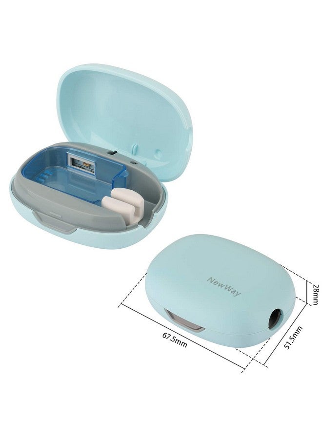 newway Mini Toothbrush Sterilizer Cover Rechargeable Travel Toothbrush Case With Holder For Houshold And Traving Or Business Trip Blue - Image 4