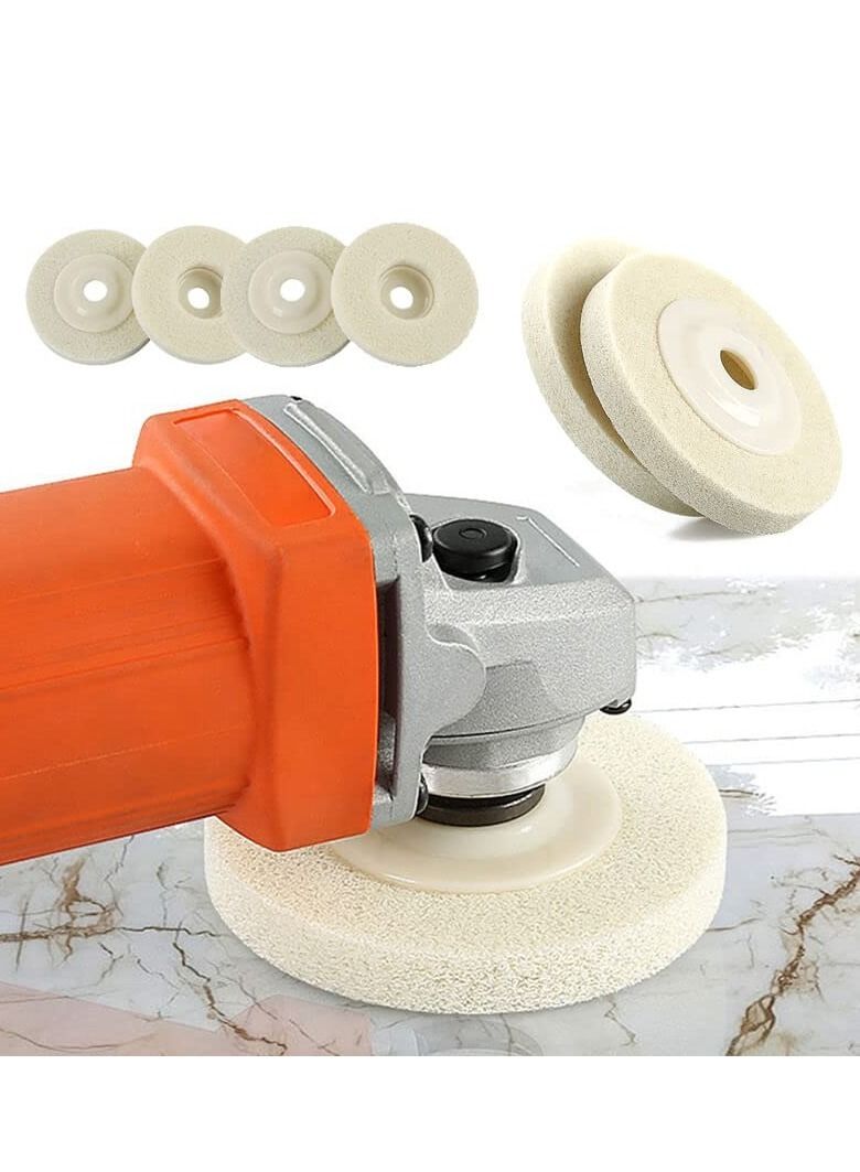 KASTWAVE 6pcs Sponge Fiber Polishing Pads 4 Inch Polishing Pads for Marble Tile Quartz Granite Concrete Countertop Renovation - Image 2