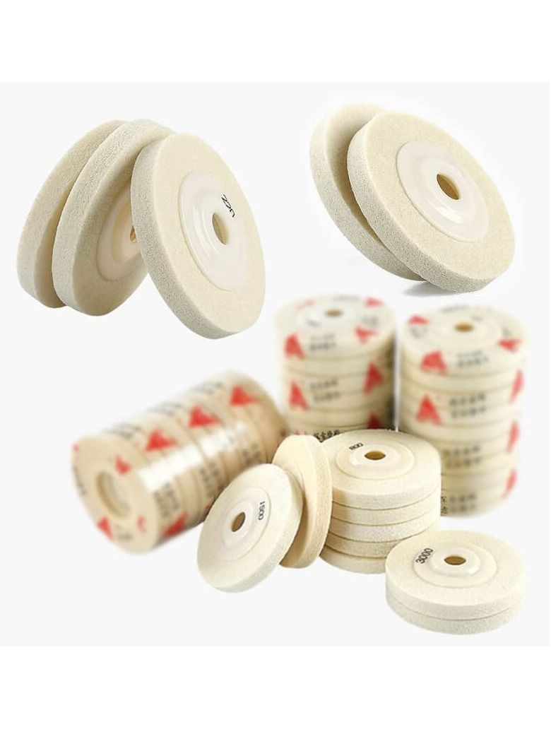 KASTWAVE 6pcs Sponge Fiber Polishing Pads 4 Inch Polishing Pads for Marble Tile Quartz Granite Concrete Countertop Renovation - Image 3