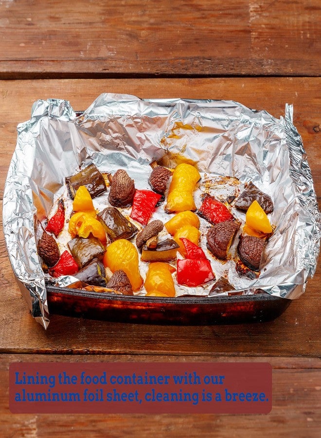 Wonlooker Aluminum Foil Sheets, 500 Sheets, 12 x 12inch/sheet, Precut Aluminum Foil Wraps, Pop-Up Interfolded Foil Sheets for Baking, Grilling, Roasting, Cooking or Storing Food, Large, Silver - Image 4