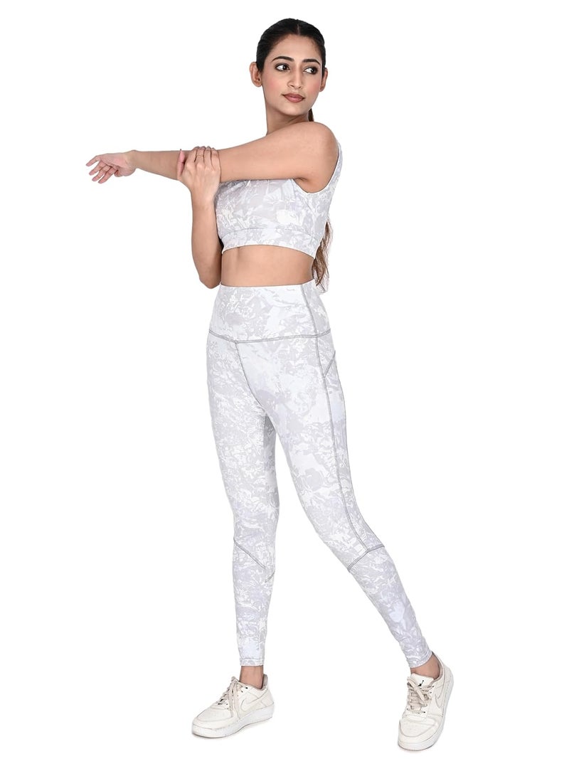 GirlFriend Premium High Waist Highly Stretchable Gym Tights Leggings with Pockets - Image 3