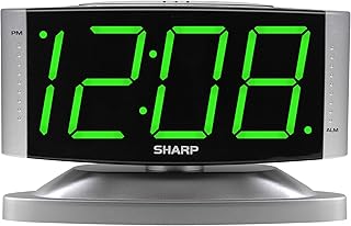 Sharp Home LED Digital Alarm Clock Ã¢â‚¬â€œ Swivel Base - Outlet Powered, Simple Operation, Alarm, Snooze, Brightness - Image 1