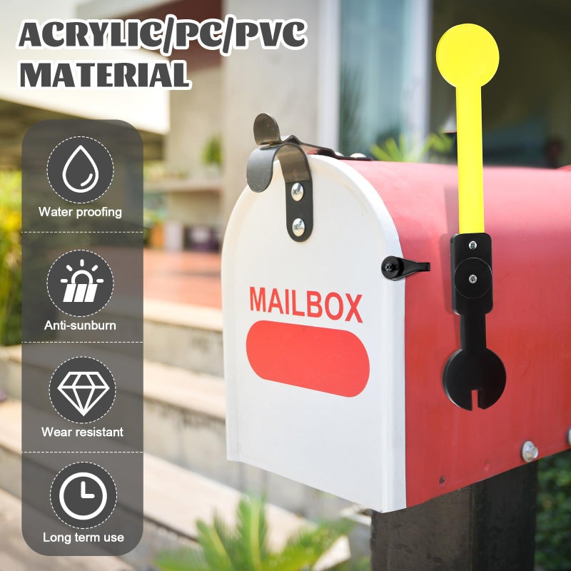Otoolling Mailbox Delivery Notification Alert Signal Flag Kits Mailboxes Accessories with Flag Assembly, Wrench, Spacer, Flat Washer, Screw, Lock Nut for Traditional Steel Residential Mailboxes - Image 5