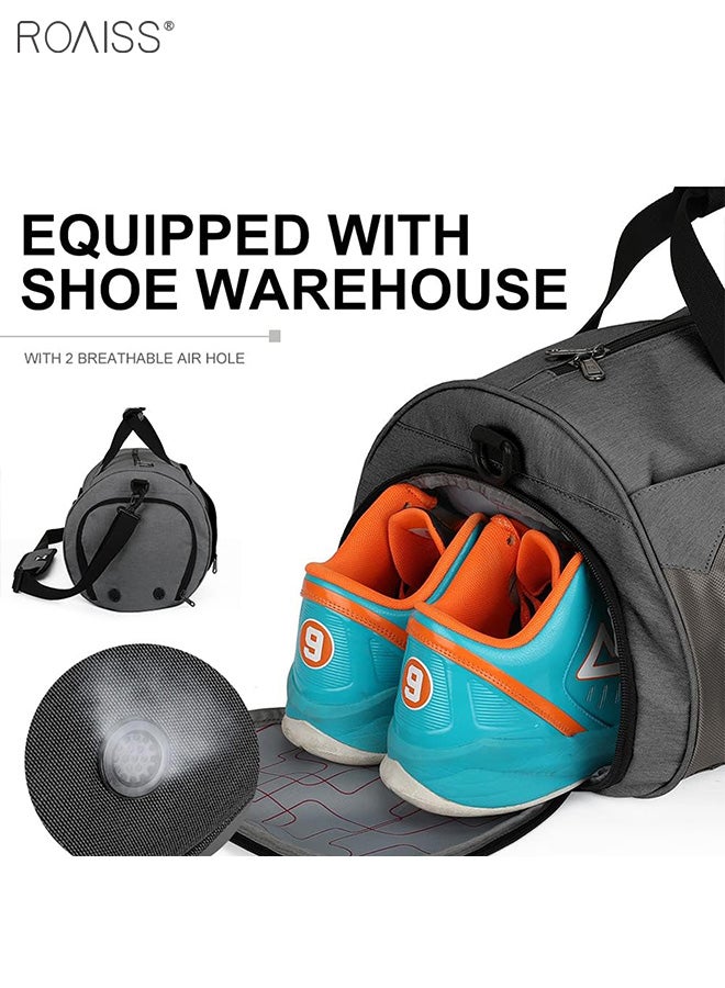 roaiss حقيبة يد رياضية للسفر للرجال سعة كبيرة، فصل جاف ورطب، مقصورة أحذية مستقلة، حقيبة يوجا مقاومة للماء والخدش - Image 2