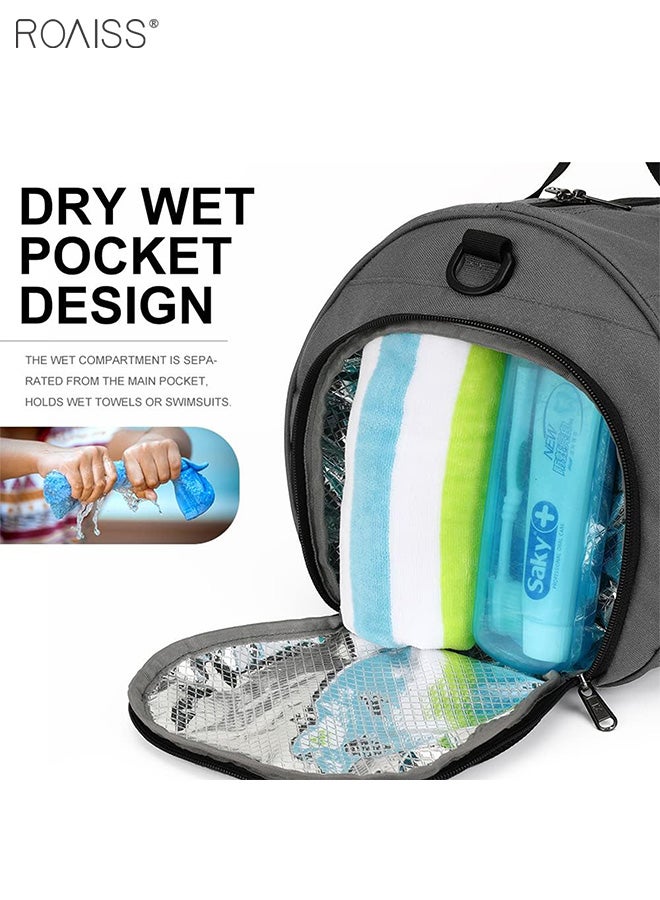 roaiss حقيبة يد رياضية للسفر للرجال سعة كبيرة، فصل جاف ورطب، مقصورة أحذية مستقلة، حقيبة يوجا مقاومة للماء والخدش - Image 3