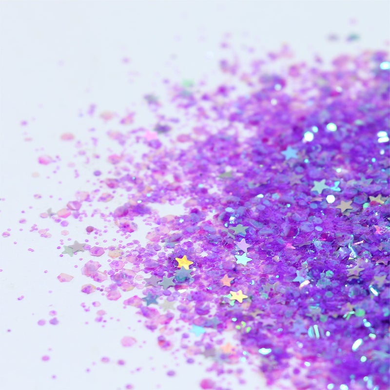 DECOYARDOO Face Jewels 6 Sheets Face Gems Stick On, 10g Chunky Glitter, Face Jewelry Rhinestones Crystals Stickers, Fairy Euphoria Eye Body Makeup Rave Clothes Festival Outfit Accessories - Image 2