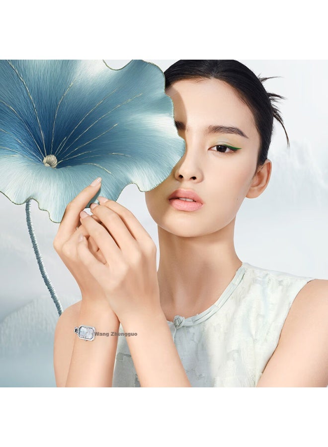 Fiyta Qingcheng Series, Dongfang Meiren Suzhou Embroidery Style Blue Wave Chinese-style Watch For Women , Present For Girls - Image 5