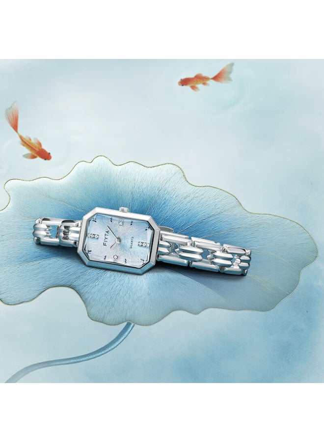Fiyta Qingcheng Series, Dongfang Meiren Suzhou Embroidery Style Blue Wave Chinese-style Watch For Women , Present For Girls - Image 3