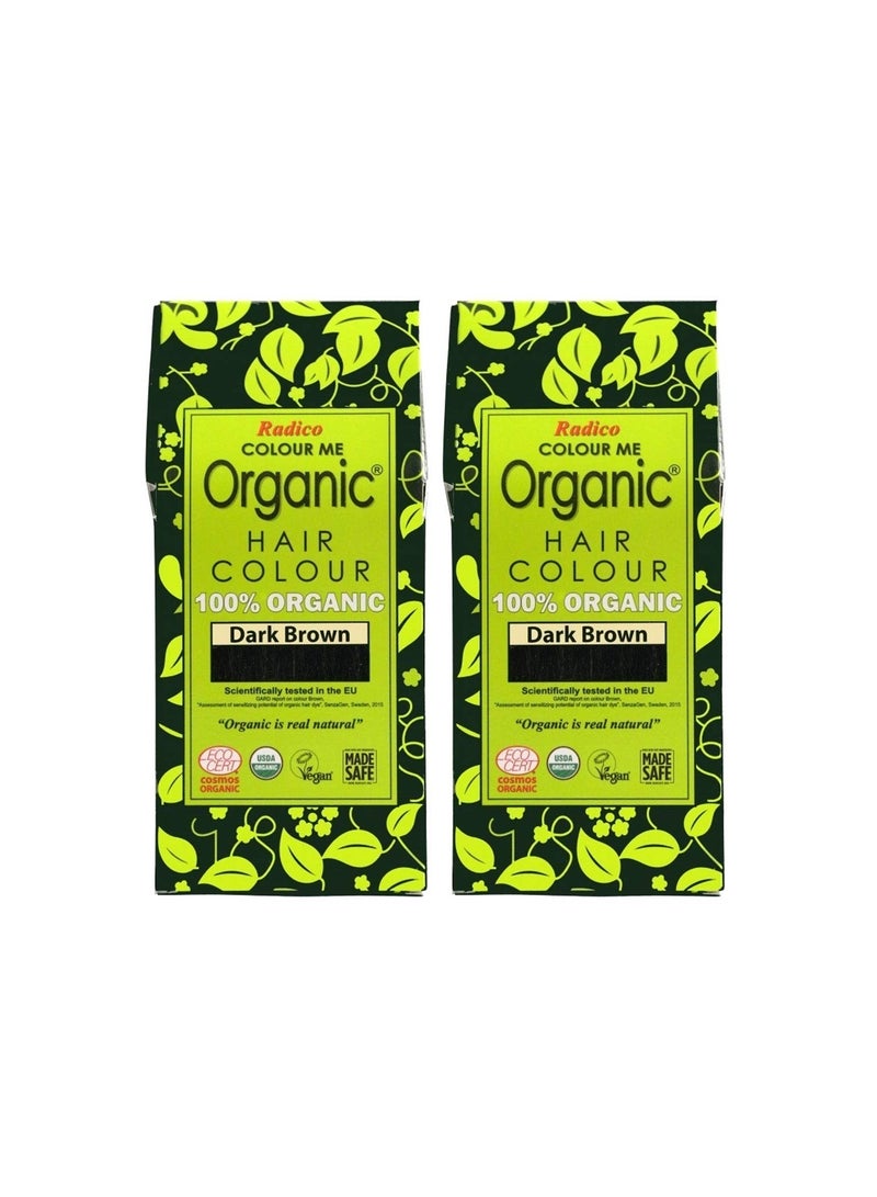 Radico 100% Organic Dark Brown Hair Color 100gm Set Of 2 - Image 2