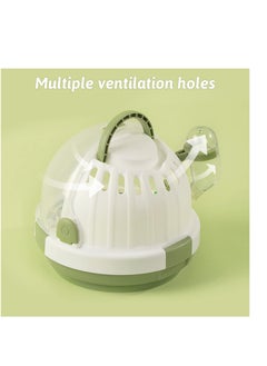 SYOSI Hamster Carrier Cage Portable Mice Travel Case Plastic Small Animal Carrier Rat Carry Cage with Water Bottle for Dwarf Hamster Mouse Pet Outgoing & Traveling (Moss Green)  - Image 5