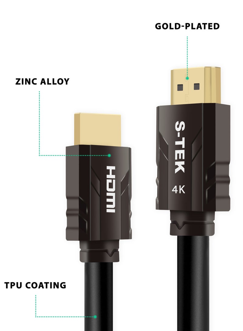 S-TEK S-TEK HDMI Cable 4K 2.0 18Gbps High-Speed 4K@60Hz Video Wire Ultra HD 3D Compatible with MacBook Pro UHD TV Nintendo Switch Xbox Playstation PS5/4 PC Laptop  - Image 5