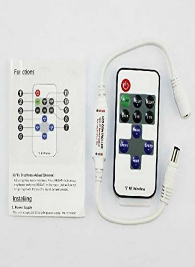 RF11 key monochrome controller, monochrome light strip light string 5-24V RF remote control led dimmer - Image 3