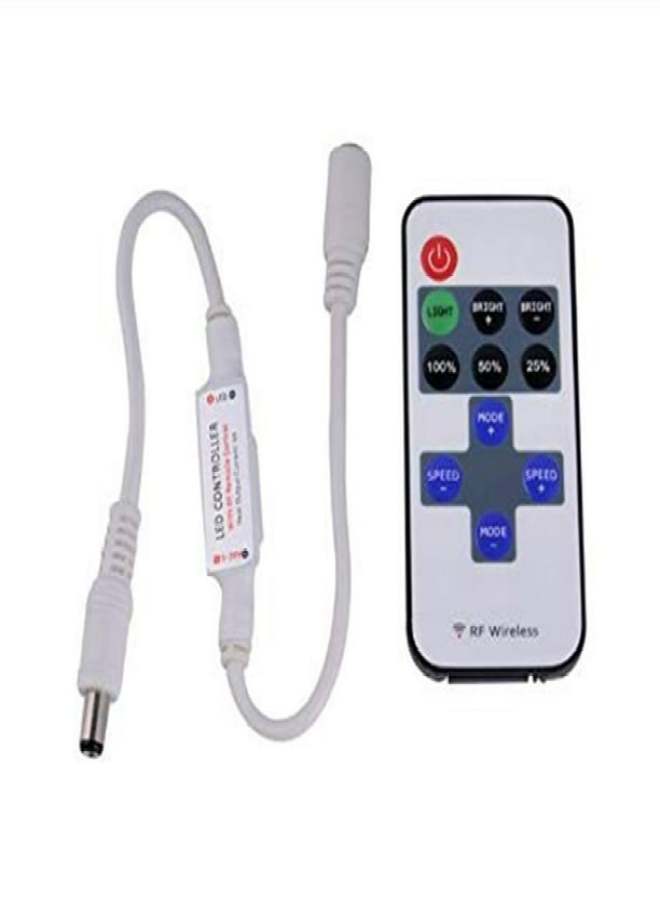 RF11 key monochrome controller, monochrome light strip light string 5-24V RF remote control led dimmer - Image 1
