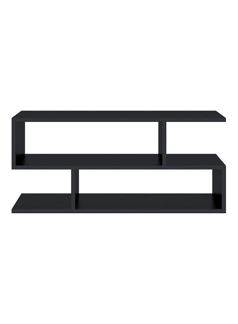 DubaiGallery S-Shape TV Unit Set-Top Box Stand Entertainment Unit Living Room Engineered Wood TV Entertainment Unit Suitable  - Image 3