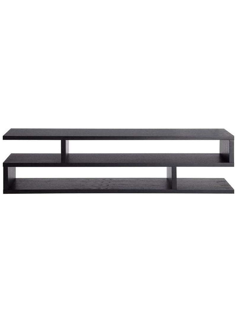 DubaiGallery S-Shape TV Unit Set-Top Box Stand Entertainment Unit Living Room Engineered Wood TV Entertainment Unit Suitable  - Image 4