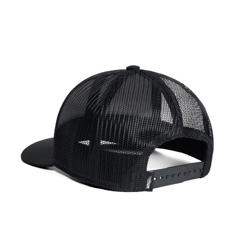 SITKA Hidden Optifade Mid Pro Trucker Hat - Adjustable Outdoor Snap Back Hat for Men, (Black Subalpine) - Image 2
