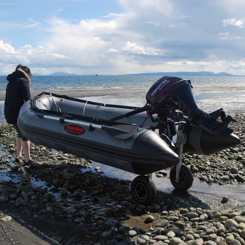 Seamax Deluxe 4 by 4 Boat Launching Dolly with 14" Wheels System, Commercial Grade Quality for Inflatable Boat and Aluminum Boat Max Loading 600Lb - Image 5