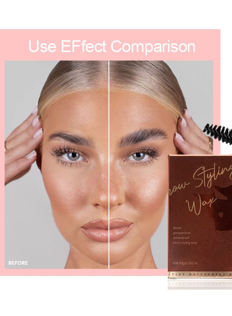 SYOSI 2Pcs Eyebrow Soap Kit, Eyebrow Styling Soap Gel Brows Shaping Cream Waterproof Long Lasting Eyebrows Styling Wax Eyebrow Gel for Natural Brows Shaping Defining - Image 3