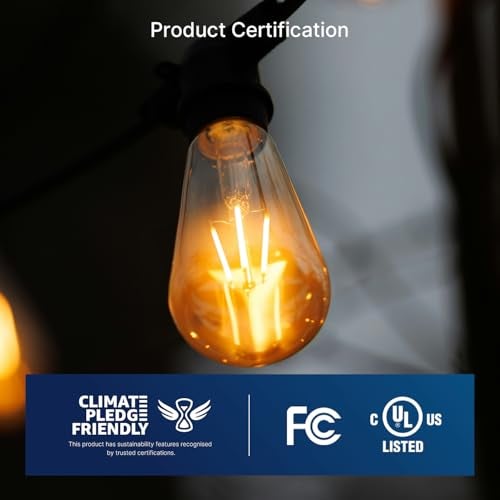 FLSNT ST19 LED Edison Bulbs 40W Equivalent, 4W Amber Glass Vintage Light Bulbs, 2200K Warm White Dimmable, High CRI 90+, 400LM E26 Base, Decorative LED Filament Bulbs for Pendant, Chandelier, 6 Pack - Image 4