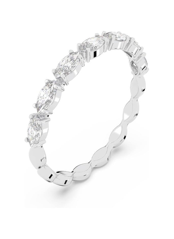 SWAROVSKI - Vittore Marquise Ring, White, Rhodium-Plated Ring size 49 - Image 1