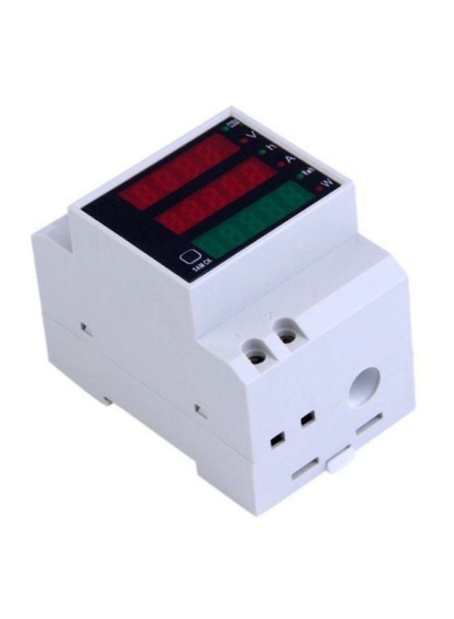 NIBEMINENT Digital Din Rail Voltage Meter White - Image 3