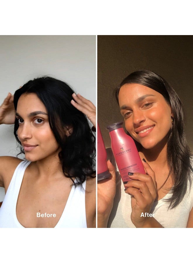 PUREOLOGY Smooth Perfection Shampoo ; For Frizzy Colortreated Hair ; Smooths Hair & Controls Frizz ; Sulfatefree ; Vegan ; Updated Packaging ; 9 Fl. Oz. ; - Image 4