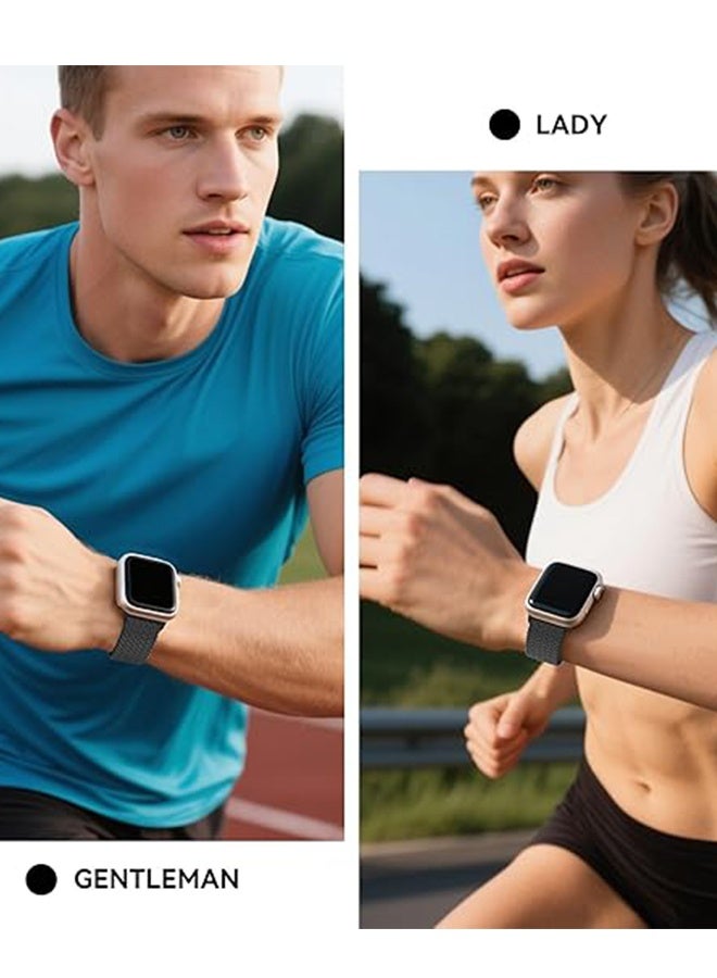 Happy D Nylon Replacement Wrist Band for Apple iWatch Series 10 46mm, Compatible with iWatch Band 42mm/44mm/45mm/46mm/49mm, for iWatch Ultra Series 11 10 9 8 SE 7 6 5 4 3 2 1 - Image 2