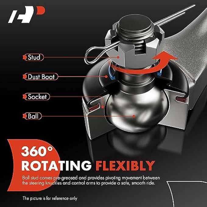 ريحني 2 × مجموعة ذراع تحكم سفلية أمامي مع بوشينغ كروي متوافق مع هوندا بايلوت 20162022 ريدجلاين 20172019 أكورا Mdx 2019 Passport 2019 20142020 - Image 5