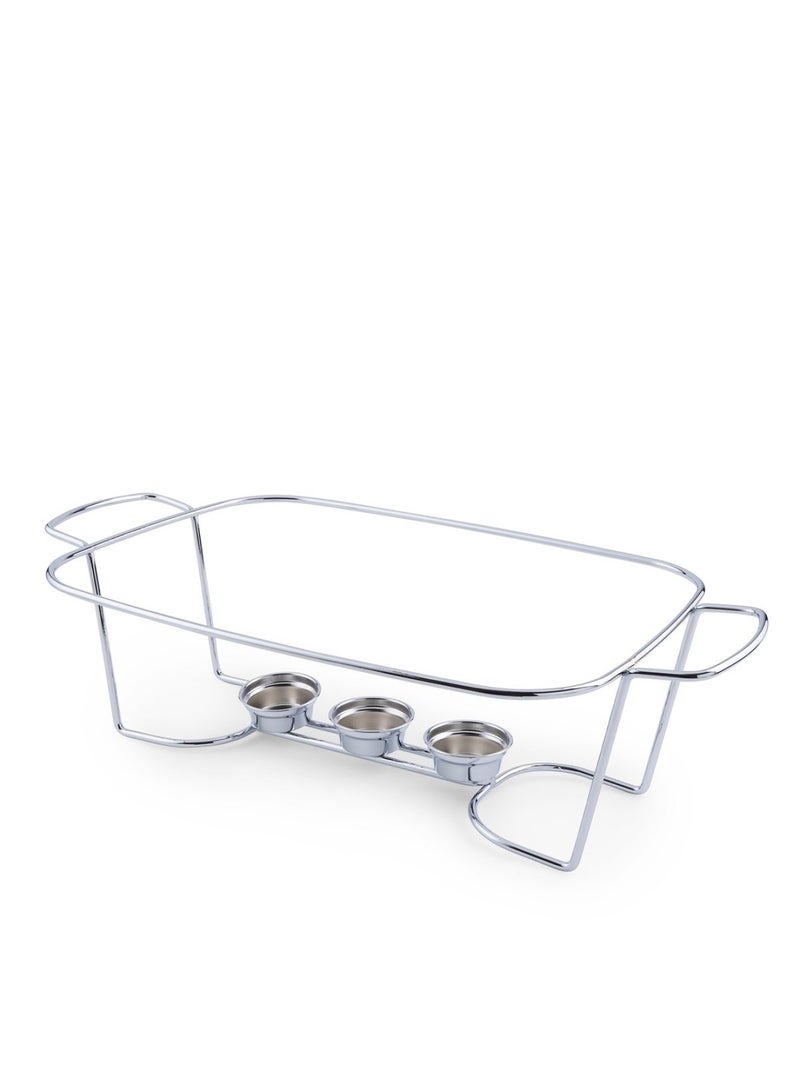 Pan Home وعاء تدفئة الطعام المستطيل مارلين مع غطاء زجاجي سعة 3.1 لتر - أبيض - Image 5