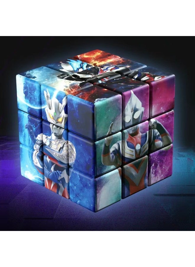 Generic - Ultraman Third-order Difficulty Complete Set Of Rubik's Cube Toys Intelligence Development Boys And Girls Birthday Science And Education Plastic-Color:Luobu-5.7cm Free Tutorial - Image 1