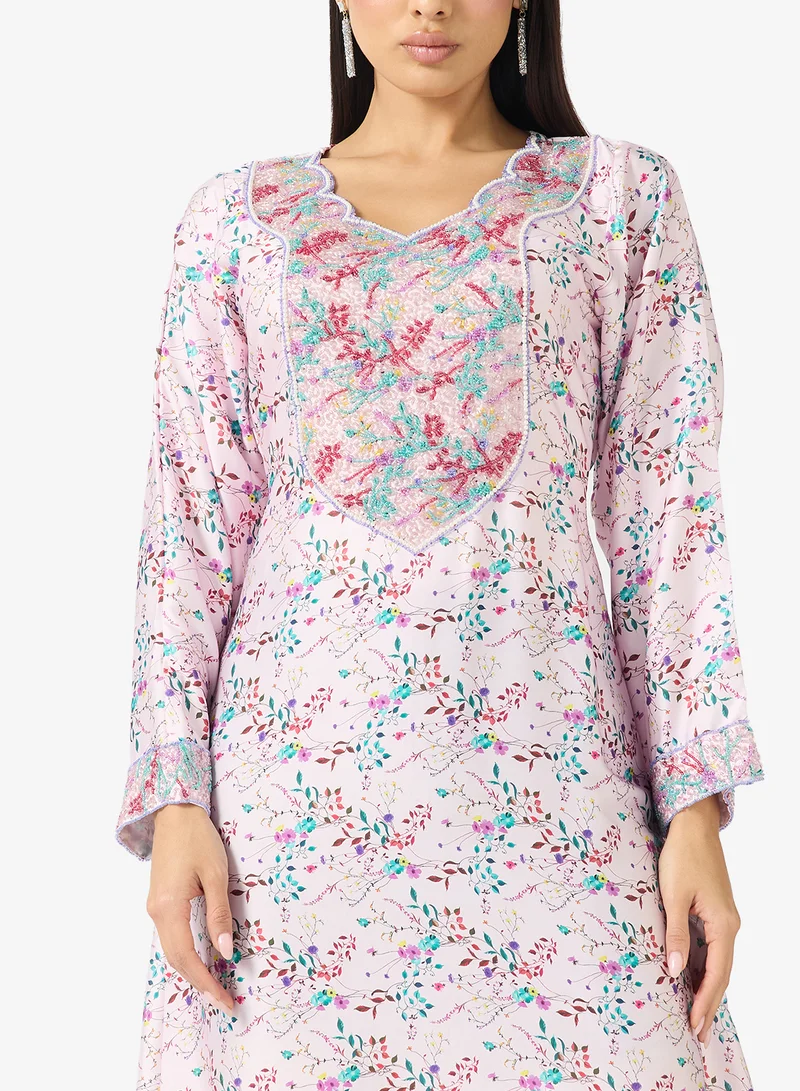 Arabian Closet  Embellished Belted Jalabiya for Women | Best Price UAE