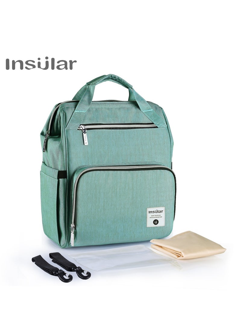 insular Waterproof Diaper Bag With Stroller Strap - Image 1