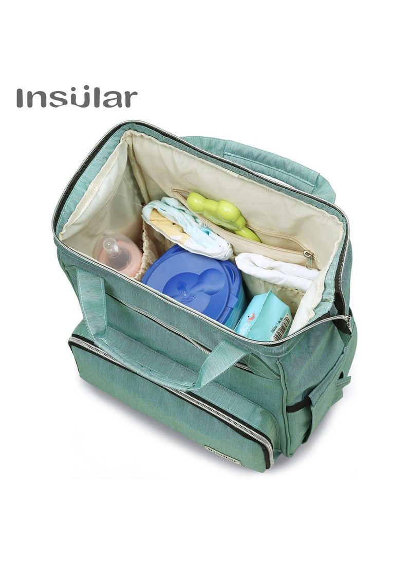 insular Waterproof Diaper Bag With Stroller Strap - Image 2