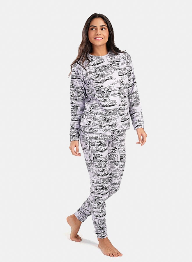Carina Mickey Mouse Slim Pyjama Set  - Image 1