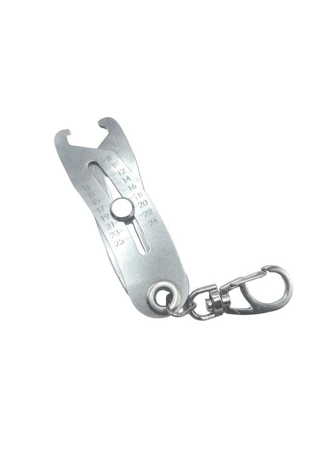 Portable Precision Thread Size Checker Dual Scale Inch Metric Bolt Gauge Keychain Tool - Image 1