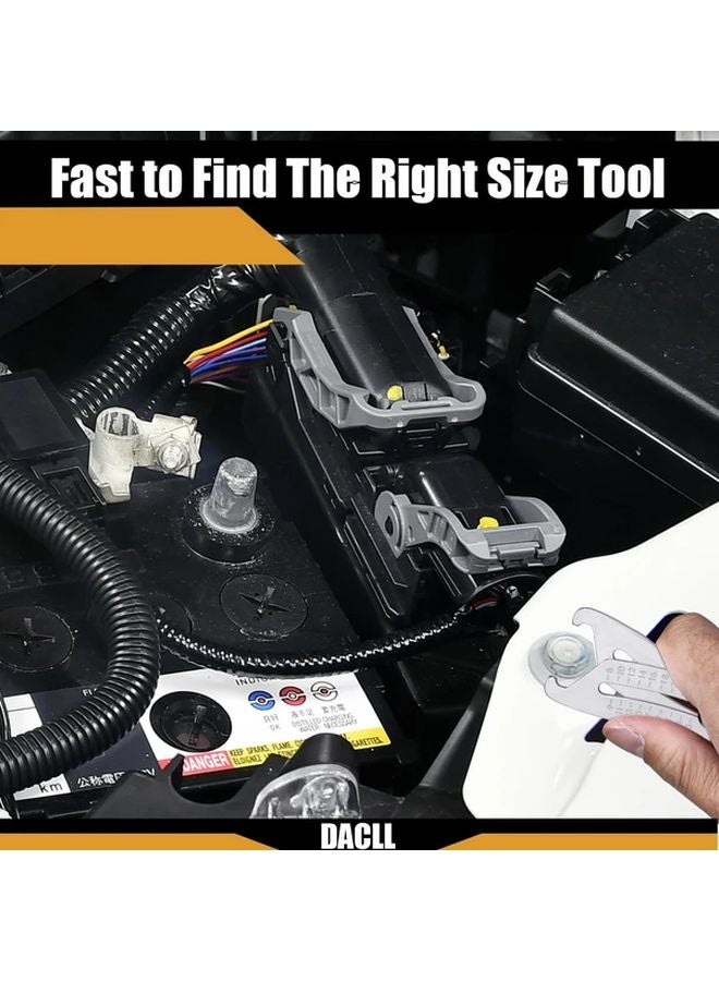 Portable Precision Thread Size Checker Dual Scale Inch Metric Bolt Gauge Keychain Tool - Image 5