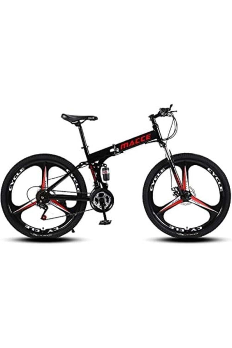 Men's folding bicycle - black and red - Image 1