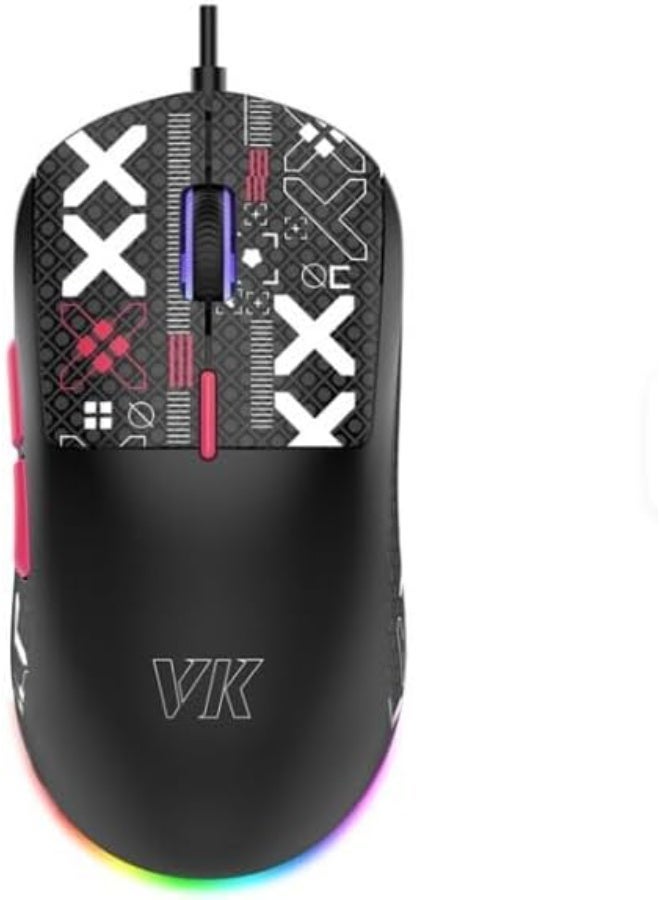 VK VM1S Wired Gaming Mouse, Ultralight 59g, 18000 DPI, RGB Lighting, Ergonomic Design - Image 1