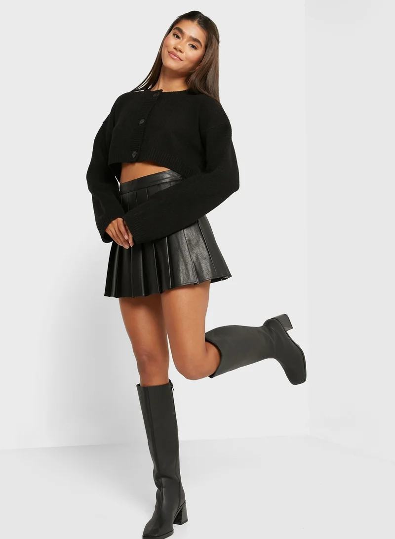 MONKI Knitted Ribbed Cardigan