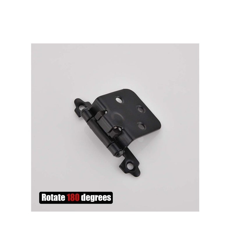 Zikra 1/2 Inch Overlay Cabinet Door Hinges, Flush Cabinet Hinges, 2 Pack Matte - Image 4