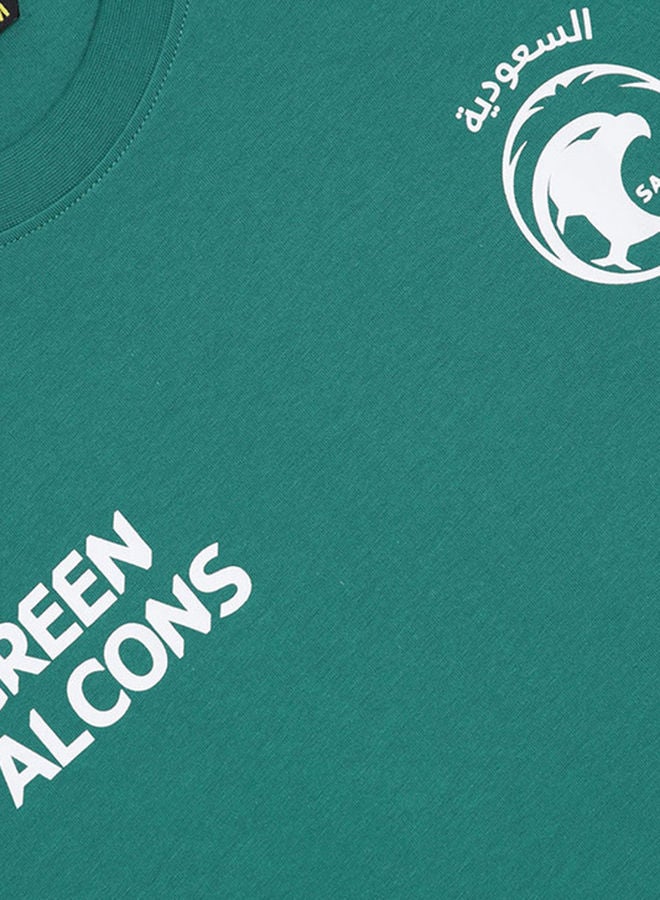 noon SAFF Qualifying years Green Printed T-Shirt - Image 3